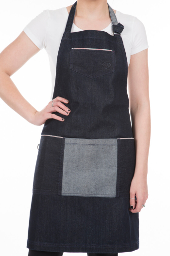 BROOKLYN BIB-APRON- Indigo Navy Denim