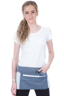 DYLON PETITE TOOLBELT-Navy Stripes with White Contrast Denim