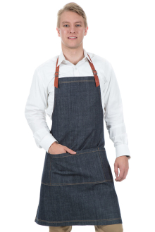 HARPER BIB APRON-Indigo Navy Denim 