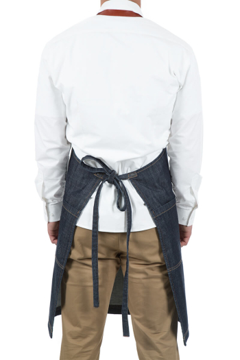 HARPER BIB APRON-Indigo Navy Denim 