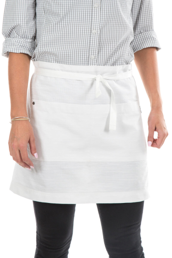 RUPERT-MID WAISTED APRON-White 