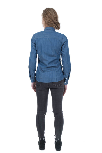 WOMAN'S CLAY- LONG SLEEVE DENIM SHIRT 