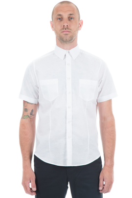 MEN'S JAMES SHIRT-White Linen Blend 