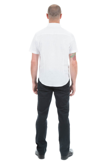 MEN'S JAMES SHIRT-White Linen Blend 